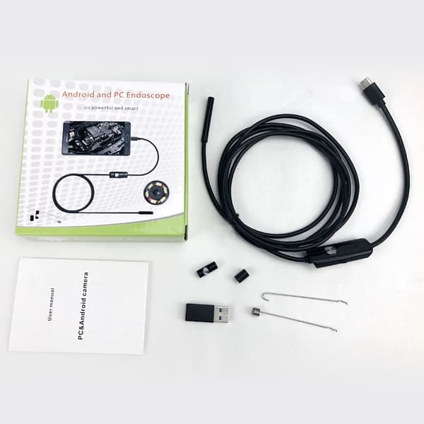 Inspektionskamera, 5,5 mm lins, hög upplösning, LED, IP67 2 m 2 m