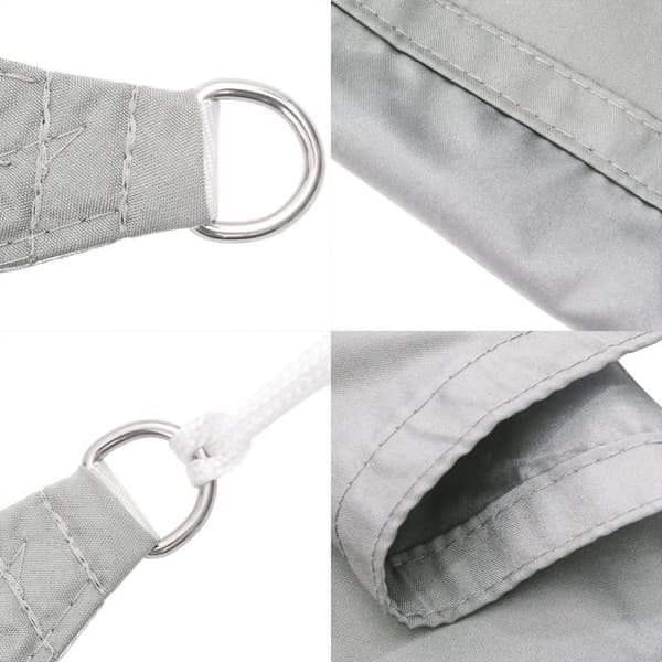 Wi-AXL Lysegrå skyggeklud 3,5x2,5 m 100% polyester oxford 4000541