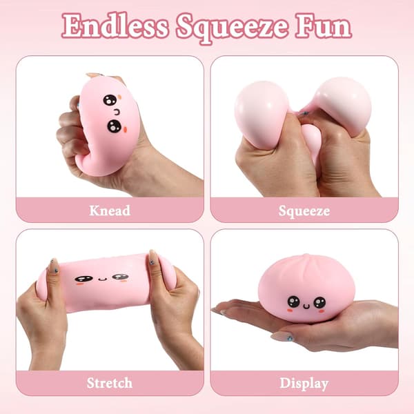 Dumpling Squishy Mystery Box, Söt Mjuk Dumpling Stressboll Sensorisk Leksak, Ångestlindrande Skrivbordsleksak (Blå) robin blue
