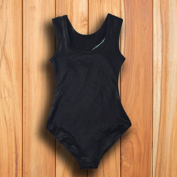 Flickor Barn Svart Leotard med Strass (9 - 10 år)