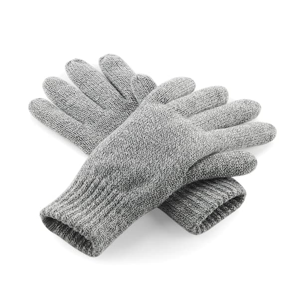 Beechfield Unisex Classic Thinsulate Thermal Talvikäsineet S/M Heather Grey Heather Gray S/M.
