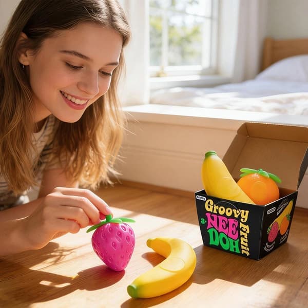 Squishy Frugt Sanselegetøj Sæt Omkring 3 Ét Sæt