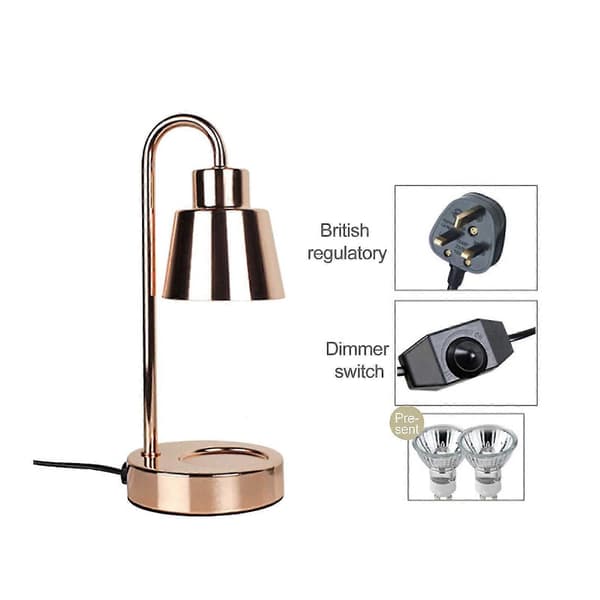 Aromaterapi Smeltevoks Lampe Dæmpbar Natlys Bordlys Stearinlysvarmer Lampe gold 220v