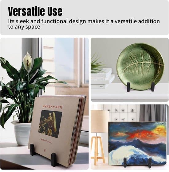 Vinyl Display Stand - Opbevaringsstander - Bogreoler - Plade - Plade - - - - Skilt - - Sort