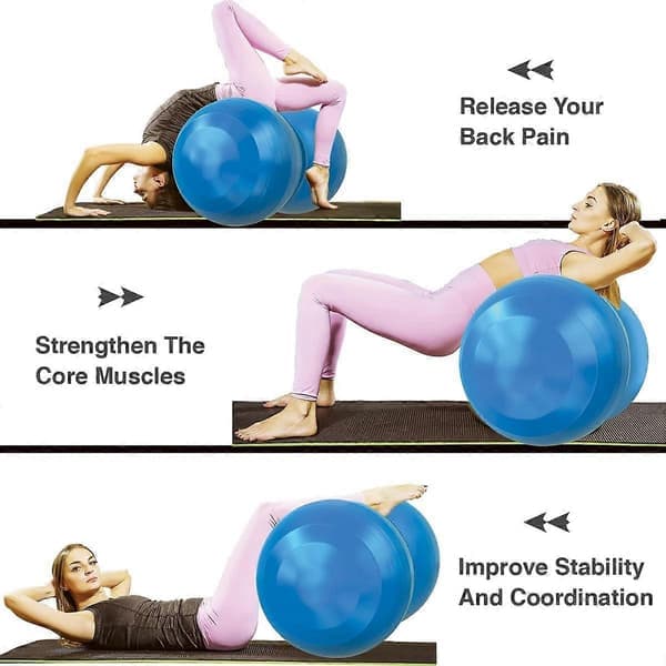 Træningsbold, Peanutbold, Træning Yoga Pilates Coretræning og Fysioterapi Blå 90cm X 45cm
