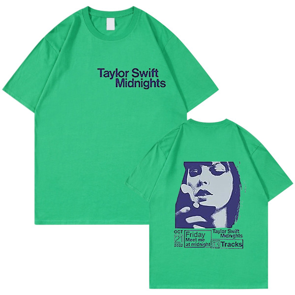 Taylor Swift Fan T-shirt Tryckt T-shirt Skjorta Pullover Vuxen Collection Taylor Swift Herr och Dam T-shirt green L