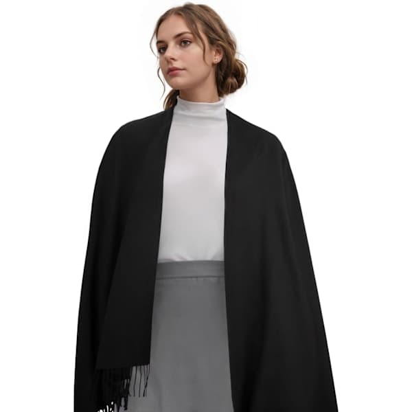 Pashminasjalar, halsdukar och omslag för kvinnor, bröllopssjalar, vintergrå Gray