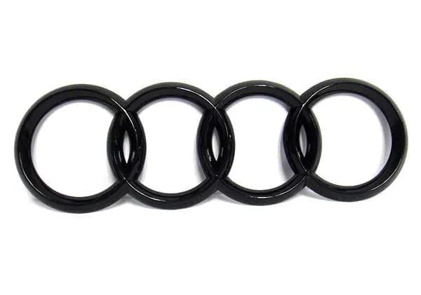 Sort blank bagagerumsringemblem til Audi A3 A4 S4 A5 A6 S 192x62mm - XF36
