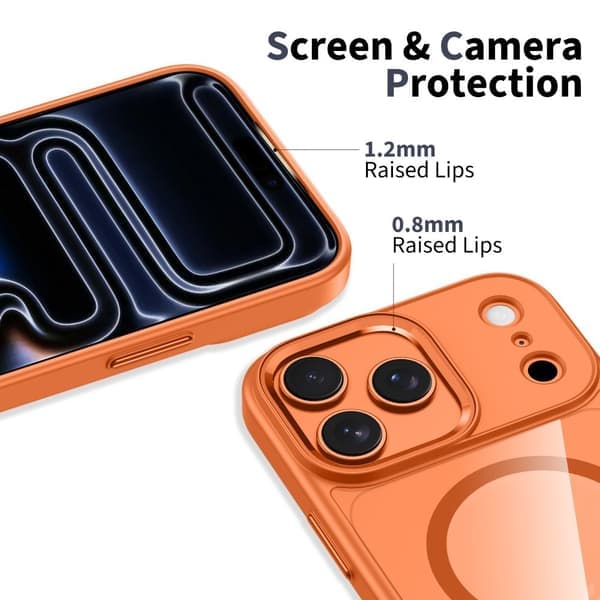 Tech-Protect iPhone 17 Pro Deksel MagSafe MagMat Cosmic Orange/Clear