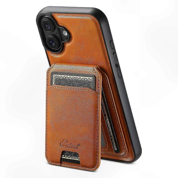 Avtagbart magnetiskt kortfodral telefonfodral för 16 - Svart