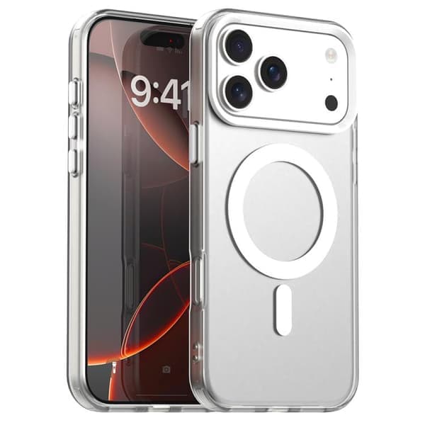 iPhone 17 Pro Max Deksel - Candy Magsafe PC Hybrid TPU Hvit Vit