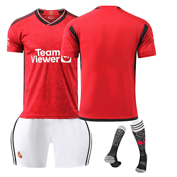 24 Manchester United Red Devils koti jalkapallo puku No. 10 Rashford 21 Anthony 25 Sancho B maksu jersey no number M