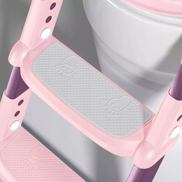 KIDDISTEP Lasten WC-istuin portailla, vaaleanpunainen