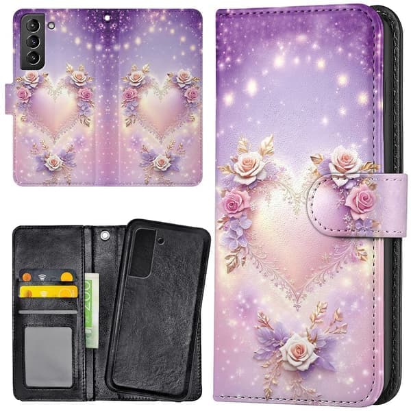 Samsung Galaxy S21 FE 5G - Pung etui/Skal Hjerte