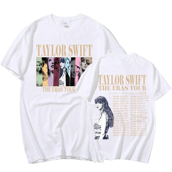 Hvid Multi-Style Taylor Swift Fan T-Shirt Trykt T-Shirt Skjorte Pullover Voksen Kollektion Taylor Swift T-Shirt Tilgængelig i Forskellige Stilarter style 3 S