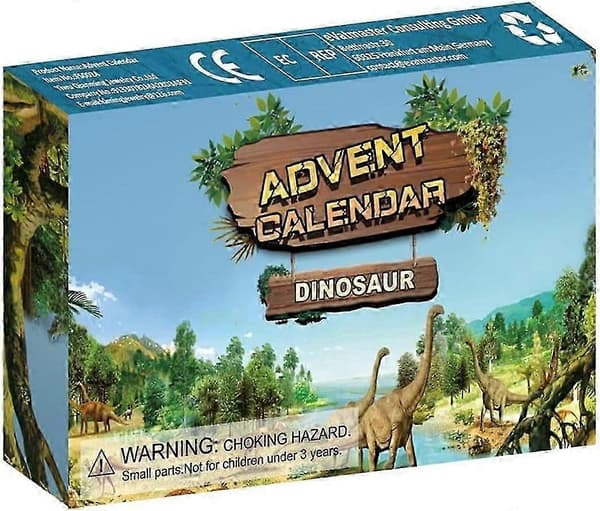 Nedtelling til jul adventskalender blind boks - 24 stk dinosaurleker for barn, eksklusiv 2025-kolleksjon