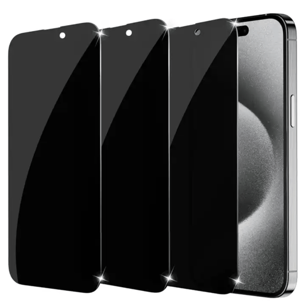 3-pack iPhone 17 Pro Max Skärmskydd Sekretess i Premium Härdat Glas