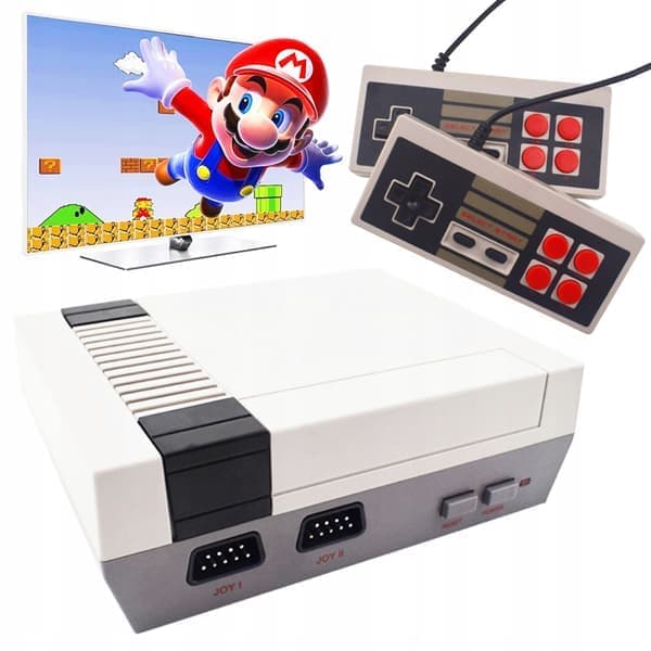 Retro videospelskonsol med 620 klassiska spel och dubbla handkontroller