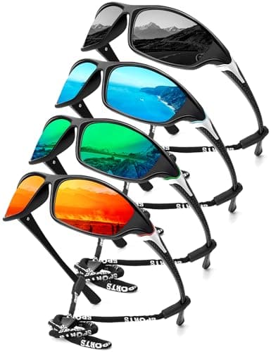 Polariserte sportsolbriller for menn Black/Gray/Red