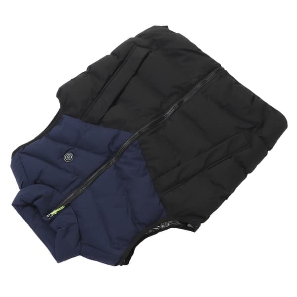 USB-opvarmet vest til vintervandring, sort/blå, 3XL