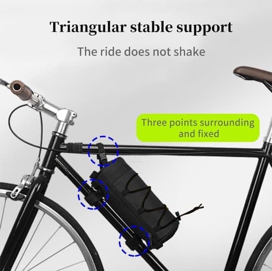 Cykel Tasker - Enkelt Rum Cykel Tasker - Styr - Vandtæt - Rulle - Top med Stor Kapacitet - Sort