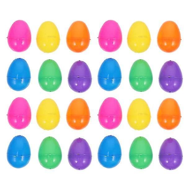 24 plastpåskeegg, tomme påskeegg, fyllbare plastegg, gaveeske
