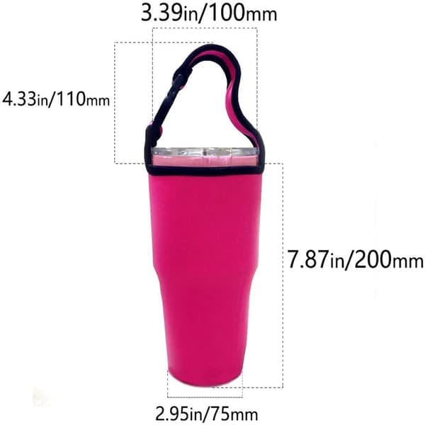 Solsikke 887ml Isoleret Neopren Krusholder 4-pak