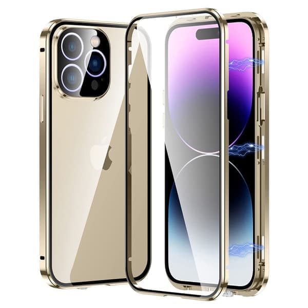 iPhone 15 Pro max - Stilrent Magnetisk Dobbeltsidet Skal Lilla Lila