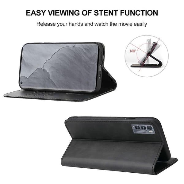 Magnetiskt PU-läderfodral för Realme GT Master Black