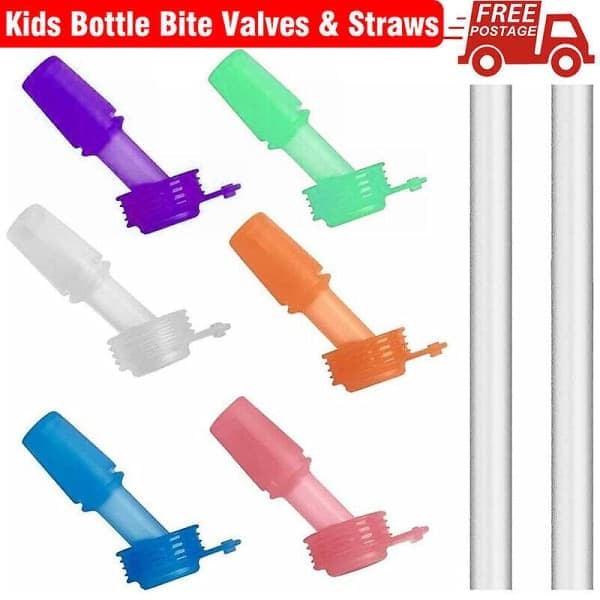 Sugrör i silikon: Passar alla Camelbak Eddy Kids vattenflaskor och sugrör (Färg: Vit)
