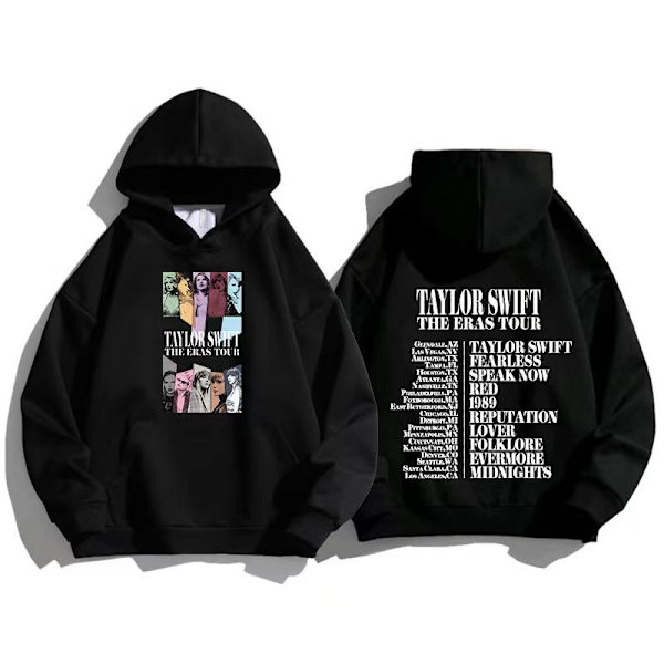 Herr & Dam Taylor The Eras Tour Höst/Vinter Taylor Swift Mode Hoodie Fan Hoodie black XL