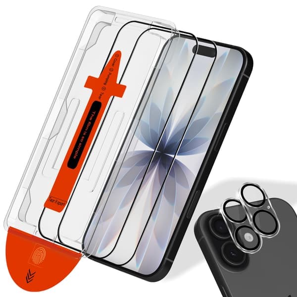 2-pack iPhone 17 Skärmskydd & 2-pack Linsskydd - Härdat Glas | [Automatisk Installation] - Bubbel-fri
