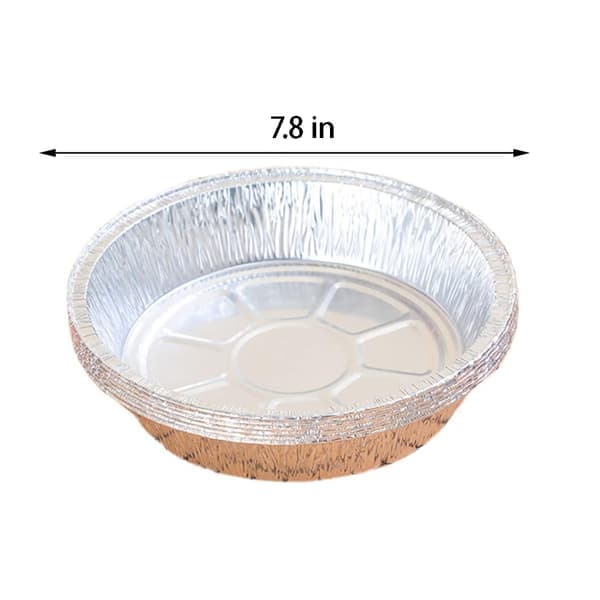 Foliepai-form kraftig standardstørrelse for baking og servering, 60 stk 7,8 tommer 7.8 in