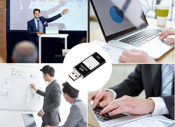 Photo Stick til iPhone – MFi-certificeret ekstern lagerenhed, højhastigheds USB-hukommelse med multi-interface, Plug & Play 128GB Sølv Silver 128GB