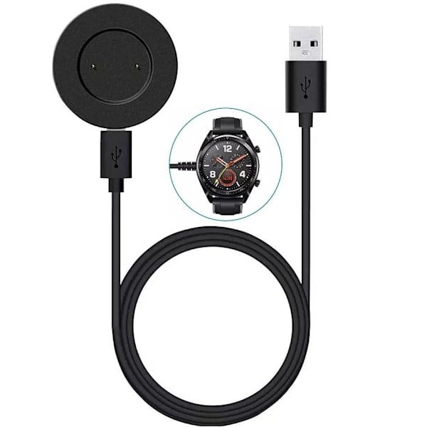 Oplader til Huawei Watch GT / Honor / Magic Watch - Sort