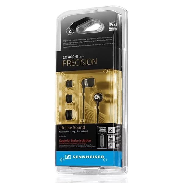 Sennheiser CX 400 - II Precision Hovedtelefoner - Dyb Bas Helt Nye Støjreducerende Headset Musik Sport Løbe Headset