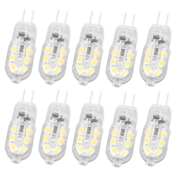 10-pack G4 LED-lampor dimbara, hög ljusstyrka varmvitt, hög CRI-belysning, inomhuslampor [JSR]