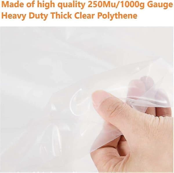 Kraftig polyetenplast, extra tjock klar trädgårdsväxthustäckning polyeten trädgårdsodlingsmembran för isolering & 2*10M