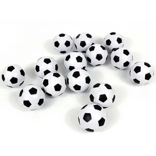 30-pak mini fodbold stressbolde, PU-skum klemmebolde til børnefester og stresslindring, sort hvid 4 cm
