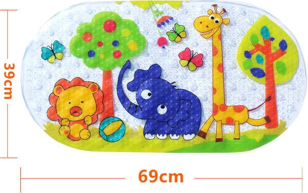 LLRY Halkfri Badmatta för Bebisar - Duschmatta för Bebisar & Barn, Passar Alla Badkar, Delfindesign Zoo