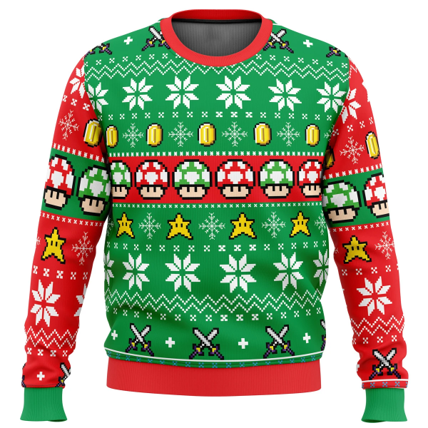 julegave julesweater gokart julesweater gave julemanden pullover tegneserie herre sweatshirt efterår og vinter fleece hættetrøje style 5 4XL