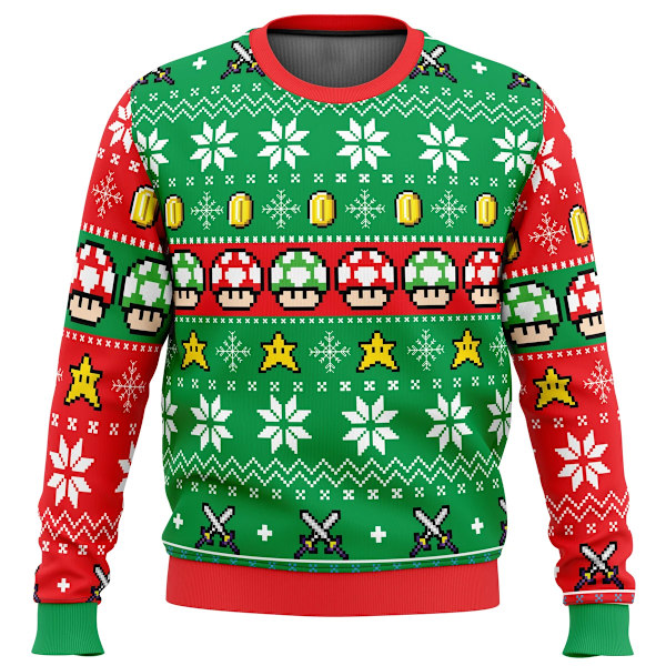 Julegave Juletrøje Go-Kart Juletrøje Gave Julemand Trøje Tegneserie Mænds Sweatshirt Efterår og Vinter Fleece Hoodie style 5 4XL