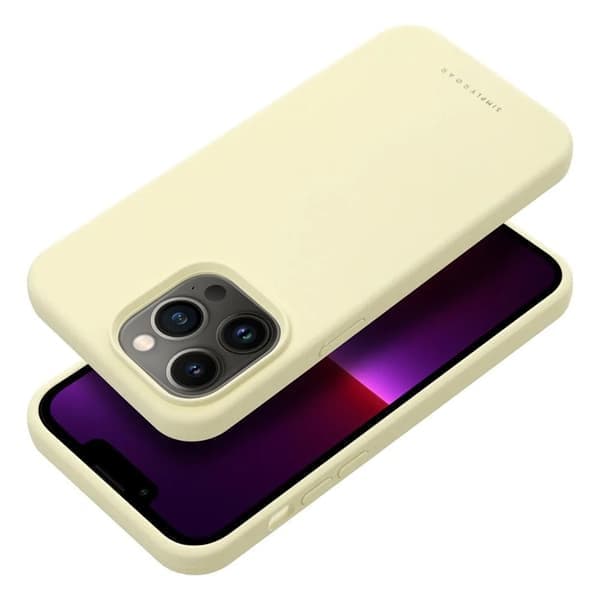 Roar iPhone 13 Pro -puhelinkuori Roar Cloud Skin - Vaaleankeltainen 50