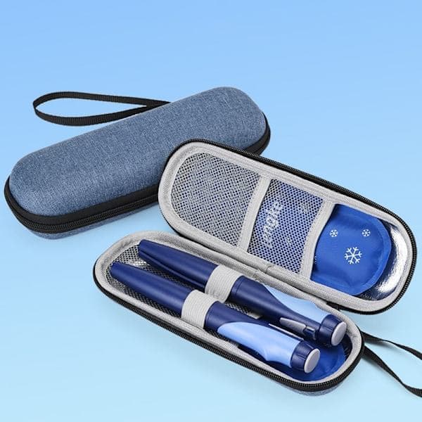 Insulin køletaske, pilleetui, bærbar medicinkøler, blå blå blå blå blue blue