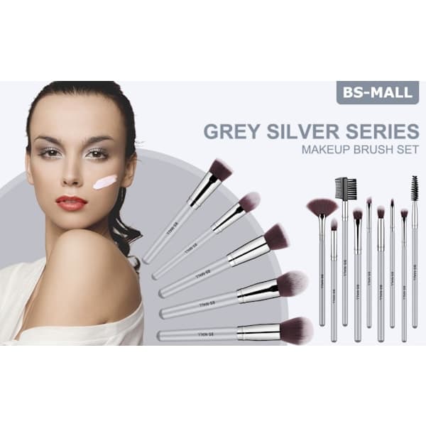 BS04 BS-MALL 14 st Premium Sminkborstar, Professionell Kosmetisk Borstset