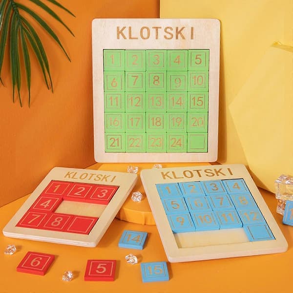 Intelligens Klotski Skjutpussel Leksak Barn Lärande Hjärnträning Partyfavorit