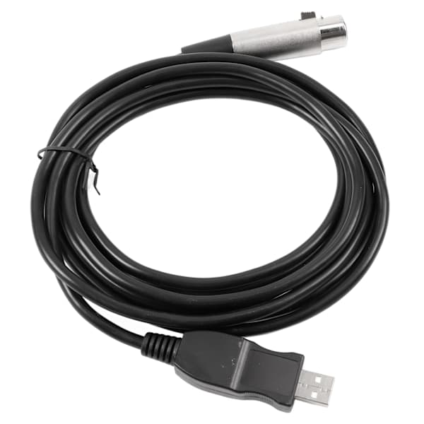 USB til XLR Mikrofonkabel - Profesjonell Stabil Innspillingskonverteringskabel for PC, 3m/9.8ft