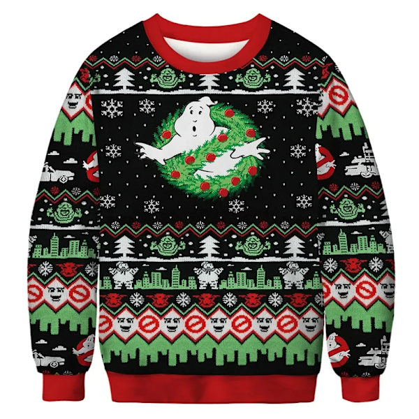 Jultryckt Hoodie för Kvinnor Höst Vinter O-Hals Lös Damtröja Harajuku Casual Långärmad Kvinnlig Daglig Tröja style 1 5XL