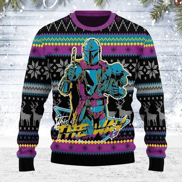 The Mandalorian Santalorian ja Baby Yoda Ruma Paita Tähtien sota Hyvää Joulua Miesten Paita Syksy Talvi Naisten Pusero style 7 4XL