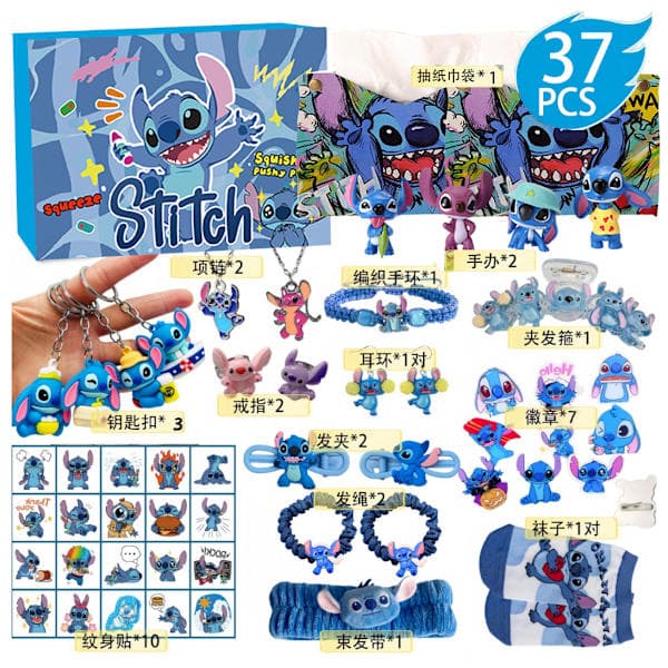 Hot 2025 Stitch Julekalender – 24-dagers nedtelling Juleoverraskelsesboks